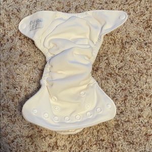 Grovia newborn white cloth diaper